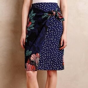Maeve Anthropologie Petal-Pop Wrap Skirt Size 6